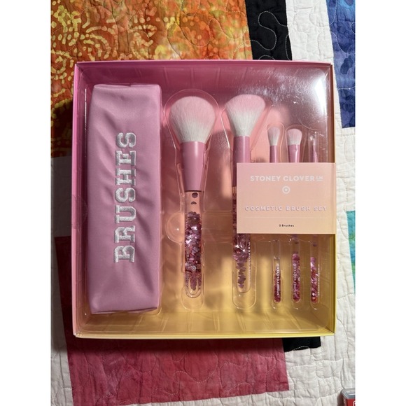 Stoney Clover Lane x Target Pink Cosmetic Brush Set 5pc